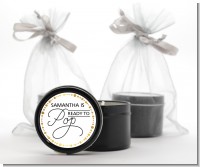 Ready To Pop Metallic Dots - Baby Shower Black Candle Tin Favors