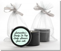 Ready To Pop Pastel Polka Dots - Baby Shower Black Candle Tin Favors