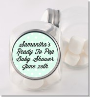 Ready To Pop Pastel Polka Dots - Personalized Baby Shower Candy Jar
