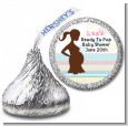 Ready To Pop Pastel Stripes and Dots - Hershey Kiss Baby Shower Sticker Labels thumbnail