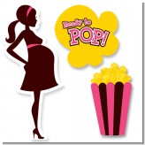 Ready To Pop Dark Pink Brown - Baby Shower Printed Shaped Cut-Outs