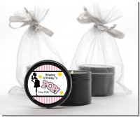 Ready To Pop Pink - Baby Shower Black Candle Tin Favors