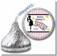 Ready To Pop Pink - Hershey Kiss Baby Shower Sticker Labels thumbnail