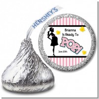 Ready To Pop Pink - Hershey Kiss Baby Shower Sticker Labels