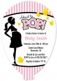 Ready To Pop Pink - Baby Shower Shaped Invitations thumbnail