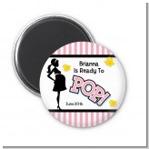 Ready To Pop Pink - Personalized Baby Shower Magnet Favors