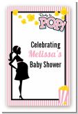 Ready To Pop Pink - Custom Large Rectangle Baby Shower Sticker/Labels