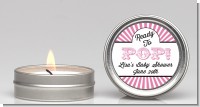 Ready To Pop Pink Stripes - Baby Shower Candle Favors