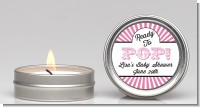 Ready To Pop Pink Stripes - Baby Shower Candle Favors