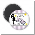 Ready To Pop Purple - Personalized Baby Shower Magnet Favors thumbnail