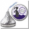 Ready To Pop Purple with white dots - Hershey Kiss Baby Shower Sticker Labels thumbnail