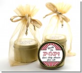 Ready To Pop Red - Baby Shower Gold Tin Candle Favors