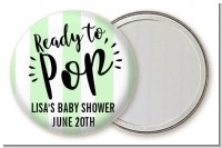Ready To Pop Stripes - Personalized Baby Shower Pocket Mirror Favors