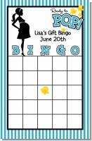 Ready To Pop Teal - Baby Shower Gift Bingo Game Card