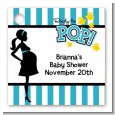 Ready To Pop Teal - Personalized Baby Shower Card Stock Favor Tags thumbnail