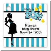 Ready To Pop Teal - Personalized Baby Shower Card Stock Favor Tags