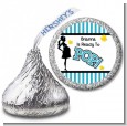Ready To Pop Teal - Hershey Kiss Baby Shower Sticker Labels thumbnail