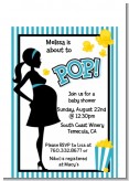 Ready To Pop Teal - Baby Shower Petite Invitations