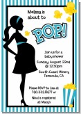 Ready To Pop Teal - Baby Shower Invitations