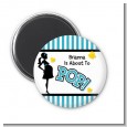 Ready To Pop Teal - Personalized Baby Shower Magnet Favors thumbnail