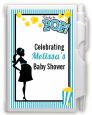 Ready To Pop Teal - Baby Shower Personalized Notebook Favor thumbnail