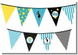Ready To Pop Teal - Baby Shower Themed Pennant Set thumbnail