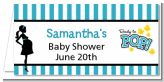 Ready To Pop Teal - Personalized Baby Shower Place Cards