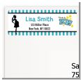 Ready To Pop Teal - Baby Shower Return Address Labels thumbnail