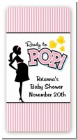 Ready To Pop Pink - Custom Rectangle Baby Shower Sticker/Labels