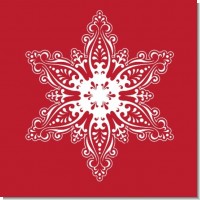 Big Red Snowflake Christmas Theme
