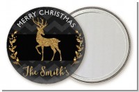 Reindeer Gold Glitter - Personalized Christmas Pocket Mirror Favors