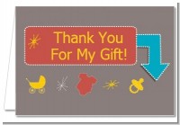 Retro Baby Theme - Baby Shower Thank You Cards