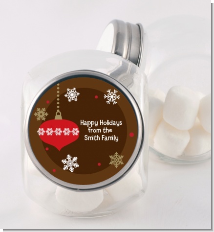 Retro Ornaments - Personalized Christmas Candy Jar