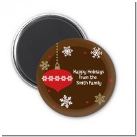 Retro Ornaments - Personalized Christmas Magnet Favors
