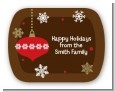 Retro Ornaments - Personalized Christmas Rounded Corner Stickers thumbnail