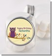 Retro Owl - Personalized Birthday Party Candy Jar thumbnail