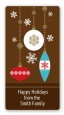 Retro Ornaments - Custom Rectangle Christmas Sticker/Labels thumbnail