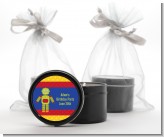 Robot Party - Birthday Party Black Candle Tin Favors
