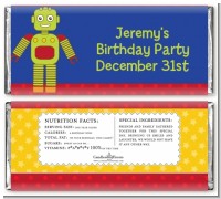 Robot Party - Personalized Birthday Party Candy Bar Wrappers