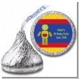Robot Party - Hershey Kiss Birthday Party Sticker Labels thumbnail