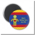 Robot Party - Personalized Birthday Party Magnet Favors thumbnail