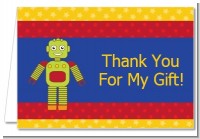 Robot Party - Birthday Party Thank You Cards