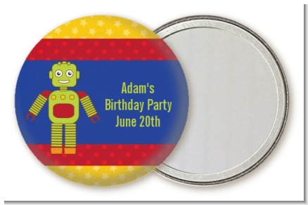 Robot Party - Personalized Birthday Party Pocket Mirror Favors