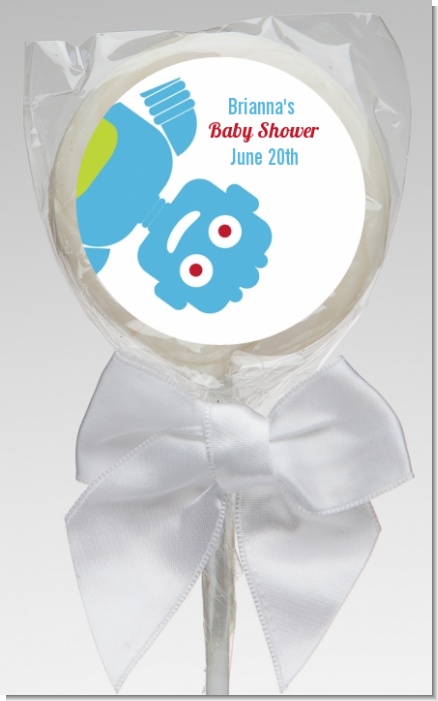 Robots - Personalized Baby Shower Lollipop Favors