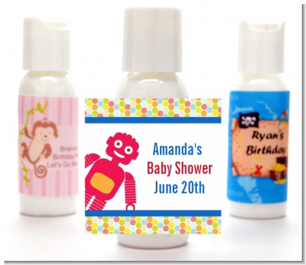 Robots - Personalized Baby Shower Lotion Favors