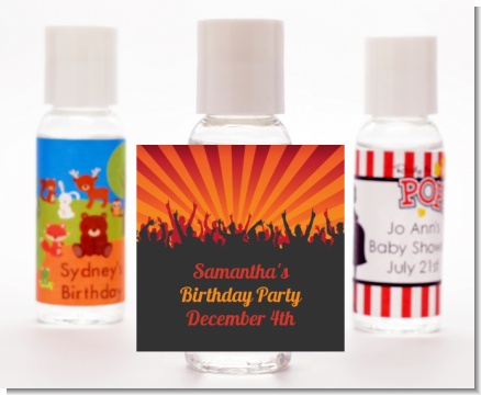 Rock Band | Like A Rock Star Girl - Personalized Birthday Party Hand Sanitizers Favors