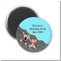 Rock Climbing - Personalized Birthday Party Magnet Favors
