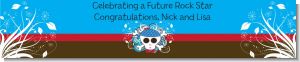 Rock Star Baby Boy Skull - Personalized Baby Shower Banners