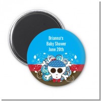 Rock Star Baby Boy Skull - Personalized Baby Shower Magnet Favors