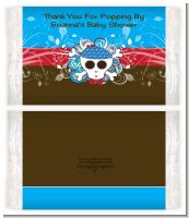 Rock Star Baby Boy Skull - Personalized Popcorn Wrapper Baby Shower Favors